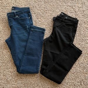 Bundle of 2 Pairs of Lee Sculpting Slim Fit Skinny Jeans Size 8 Long